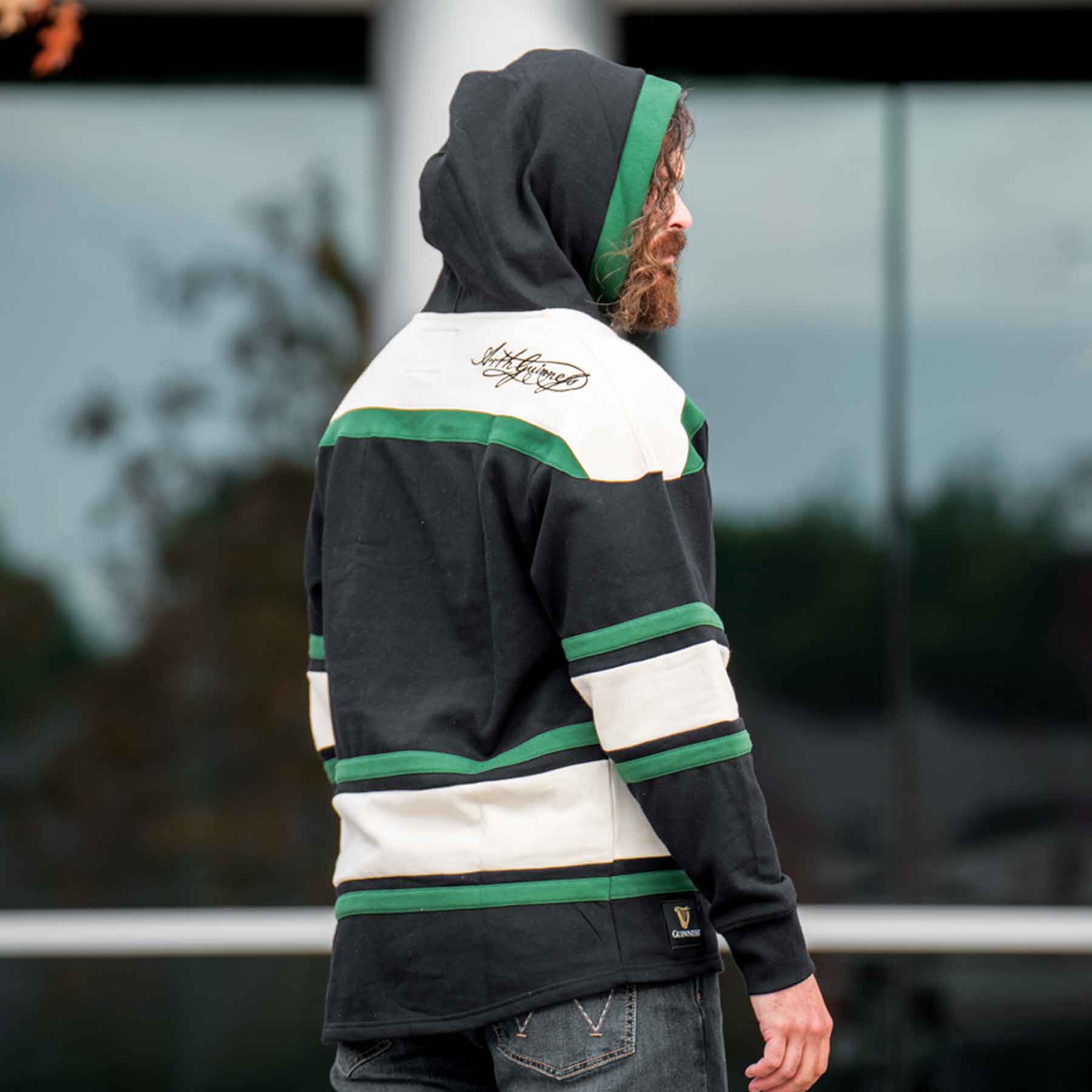 Guinness Green Hockey Style Hooded Sweatshirt