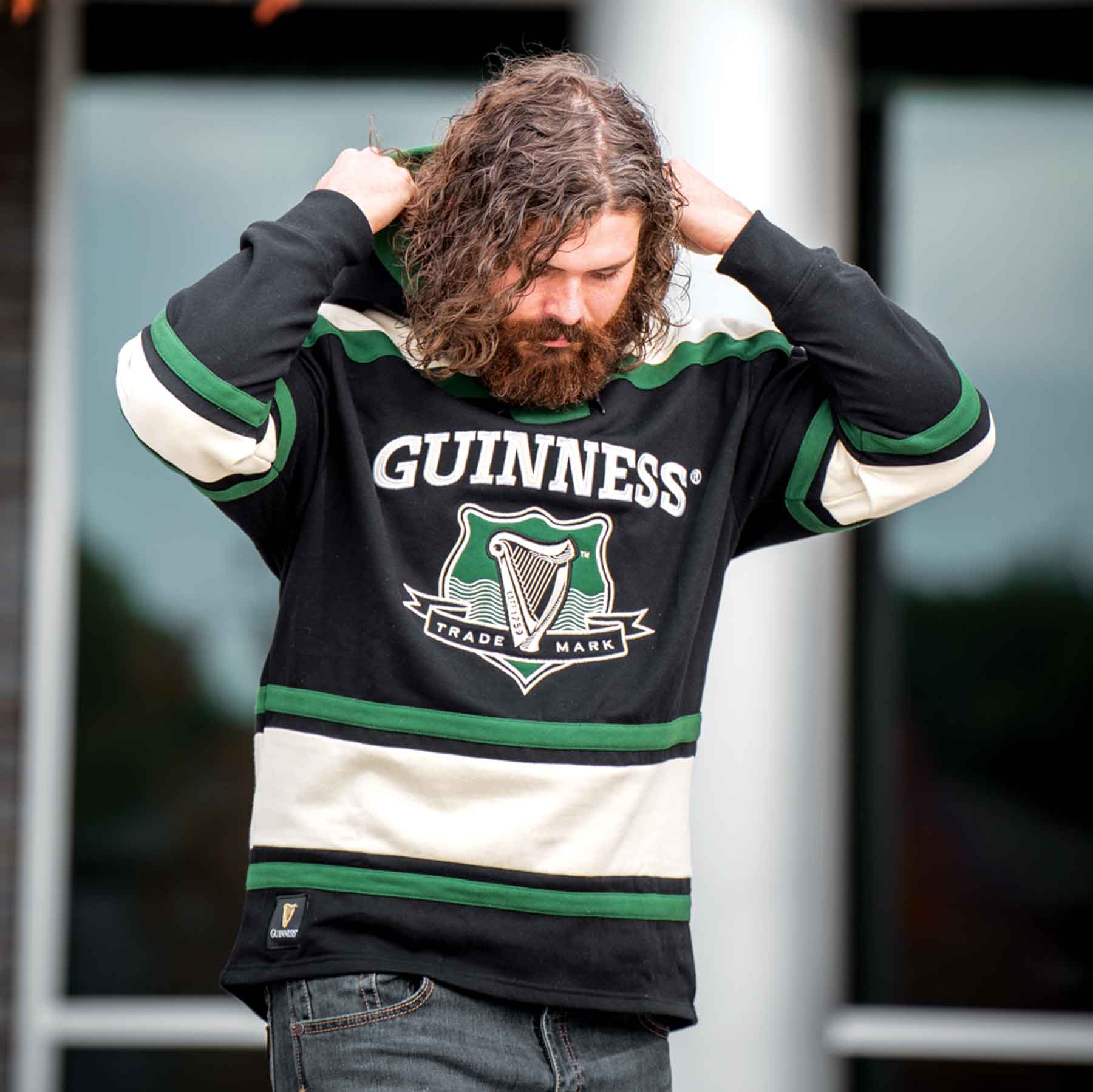  Guinness Hooded Ice Hockey Jerseys for Men, Soft-Cotton Irish Hockey  Jersey