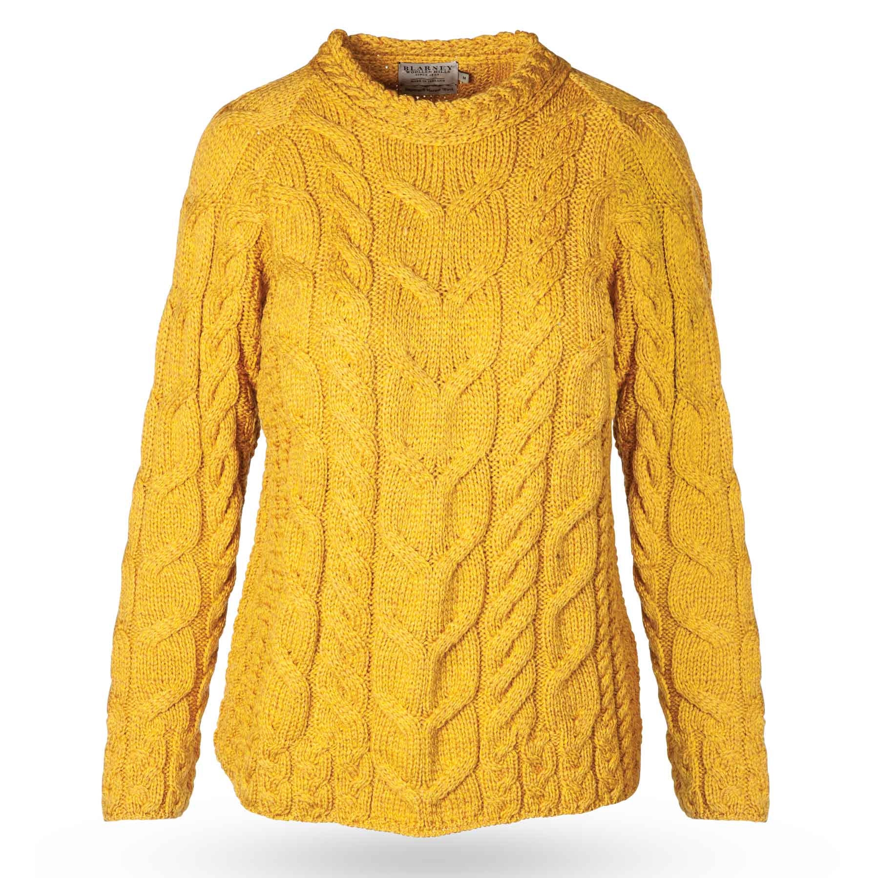 Mustard yellow cable knit sweater hotsell