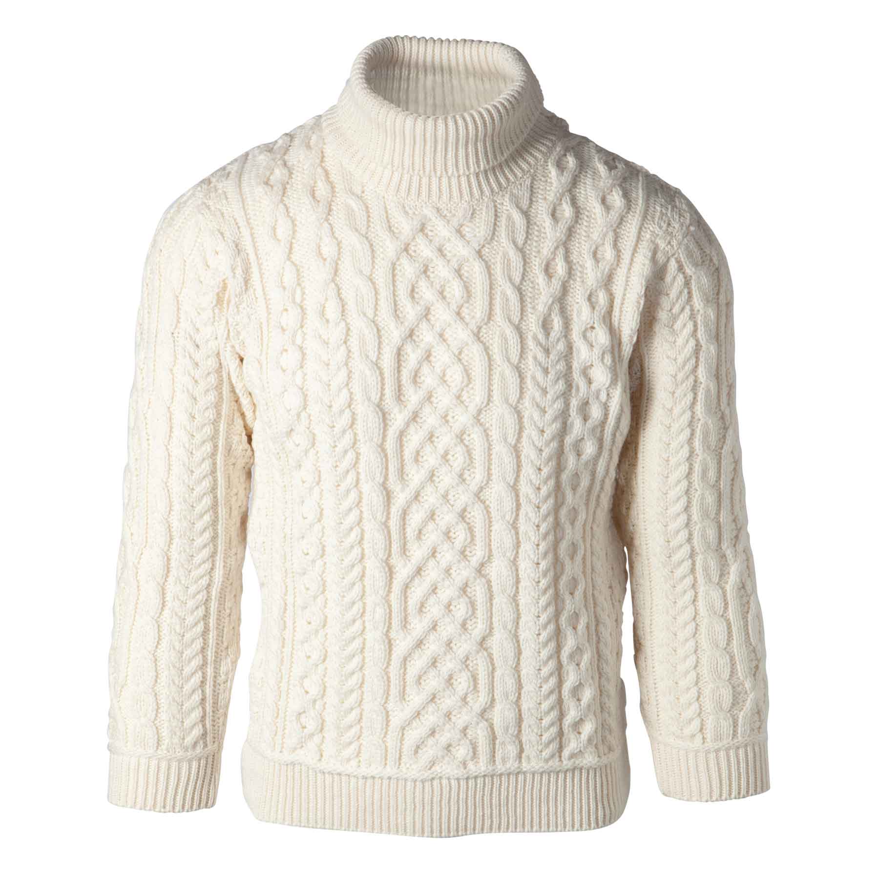 Cable Knit Sweater Mock Neck Cream Sweater Mockneck Cable-knit
