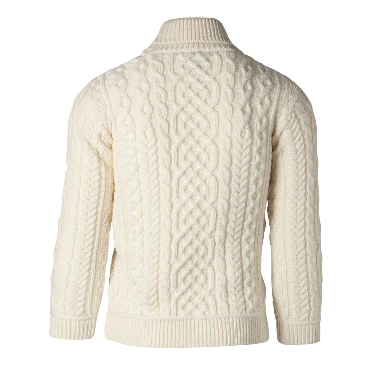 Turtleneck Aran Knit Sweater- Cream - Creative Irish Gifts
