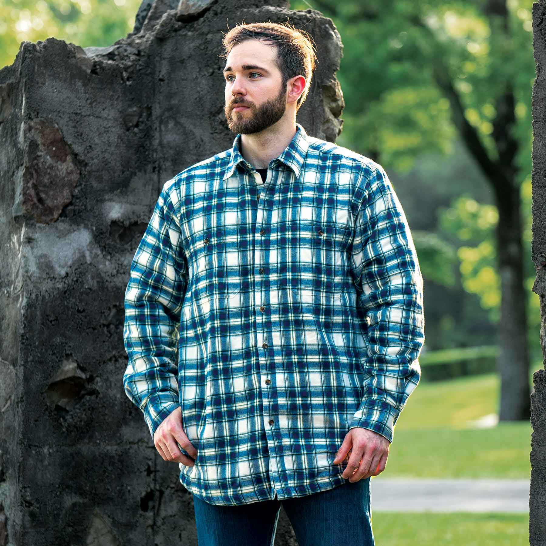 Plaid flannel sweatshirt sale