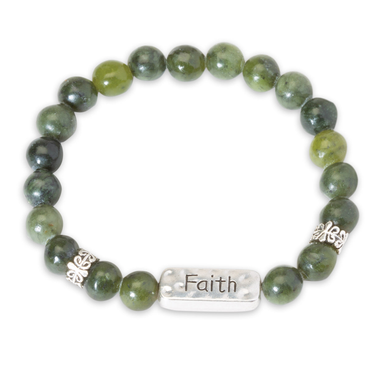 Connemara Marble Beads Bracelet, Faith Charm-Creative Irish gift