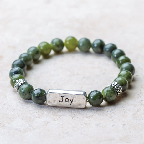 Connemara Marble Beads Bracelet, Joy Charm-Creative Irish gift