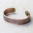 Connemara Marble Celtic Knotwork Copper Bangle-Creative Irish gift
