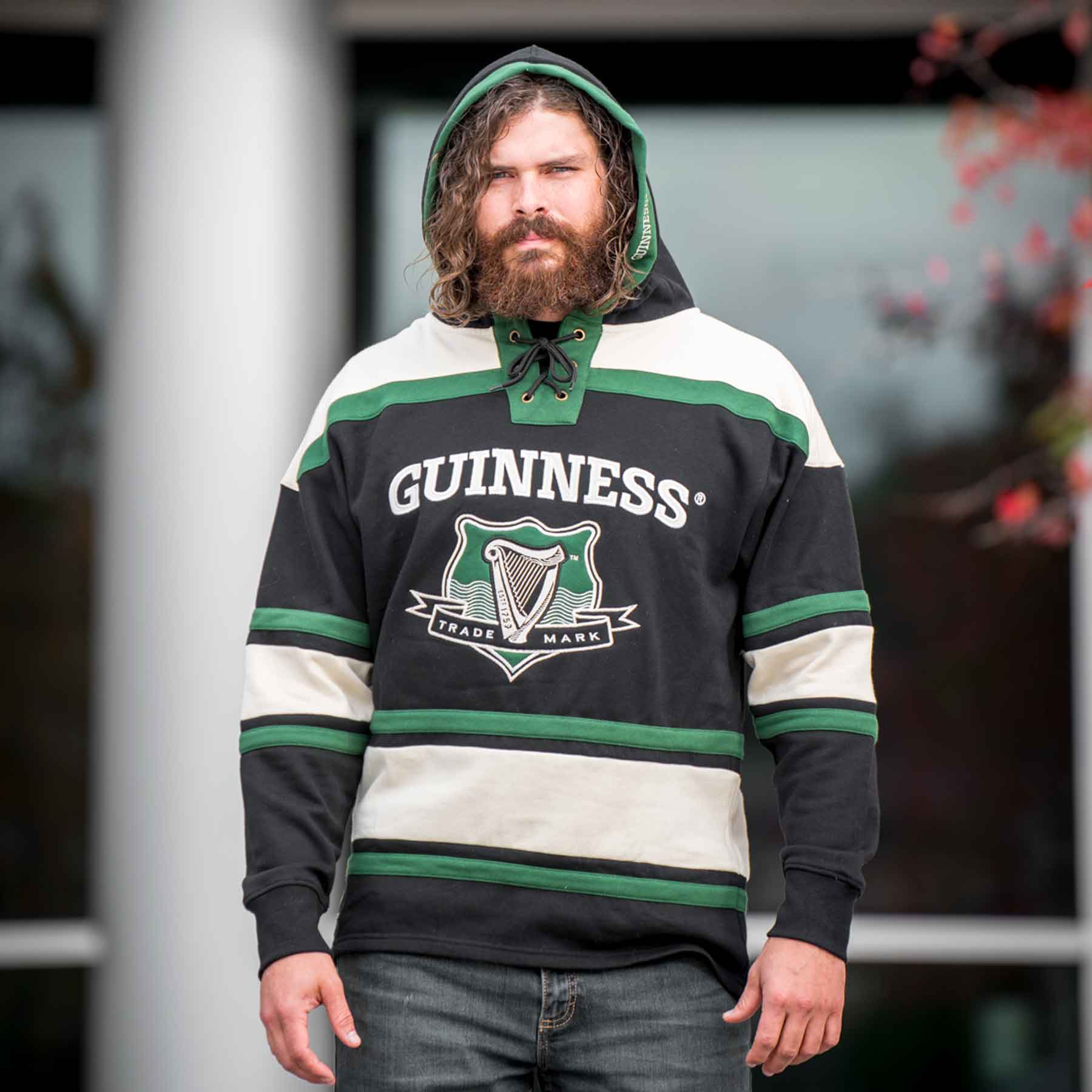 The Irish Boutique-Guinness Green Hockey style Hooded Sweatshirt