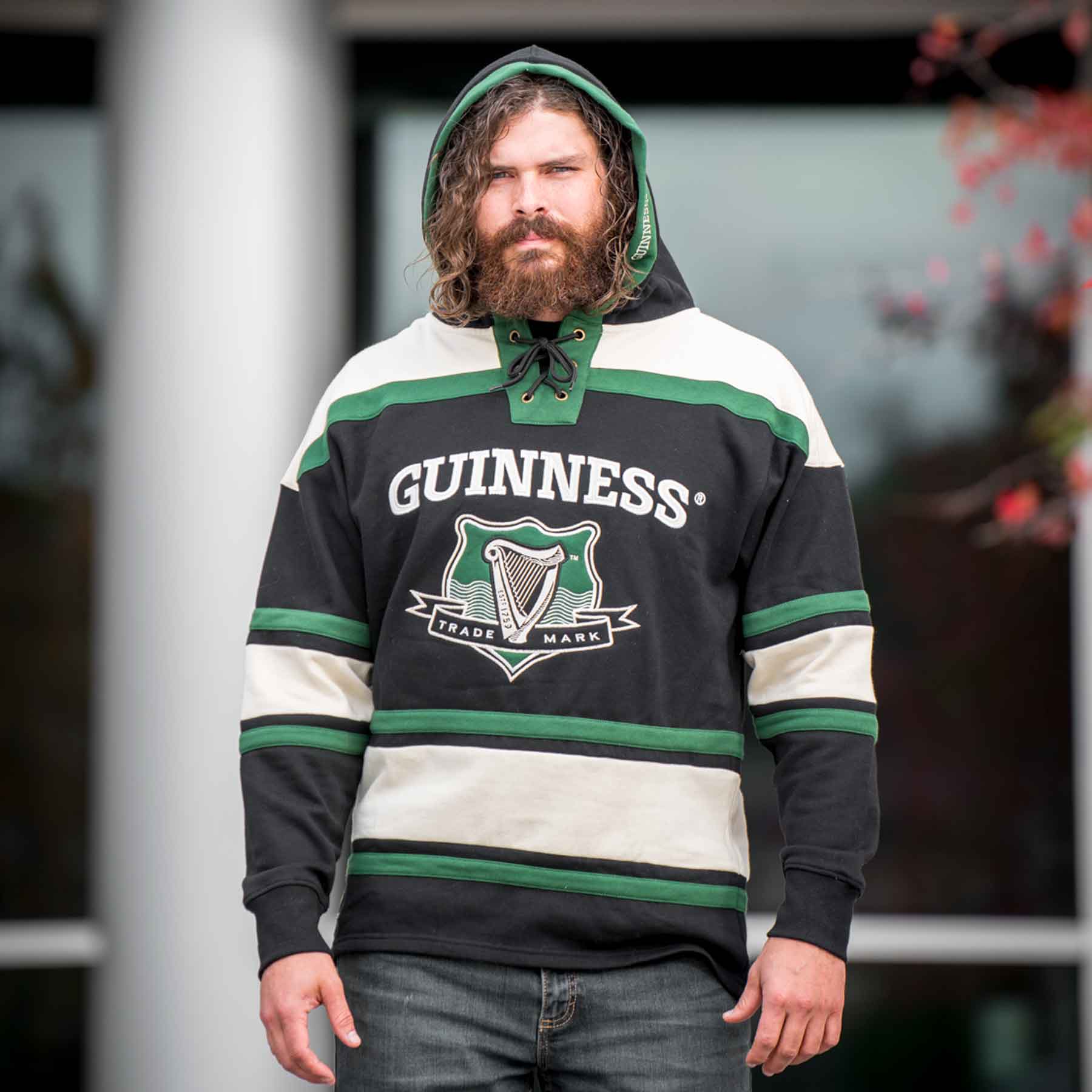  Guinness Hooded Ice Hockey Jerseys for Men, Soft-Cotton Irish Hockey  Jersey