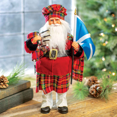 Scottish Santa with Bagpipes - Creative Irish Gifts