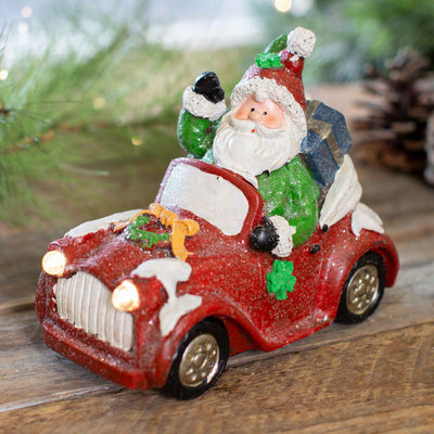 Santa in Red Car Ornament - Creative Irish Gifts