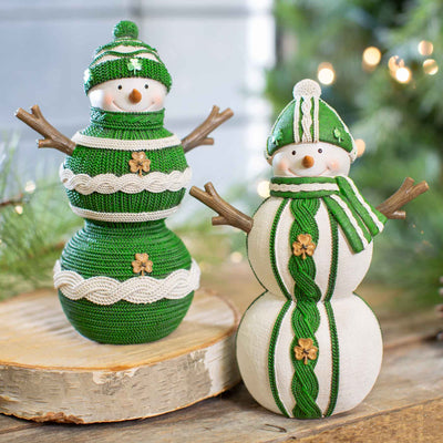 Snowmen in Knit Sweaters - Creative Irish Gifts