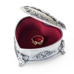 Heart Shaped Claddagh Pewter Jewelry Box - Creative Irish Gifts