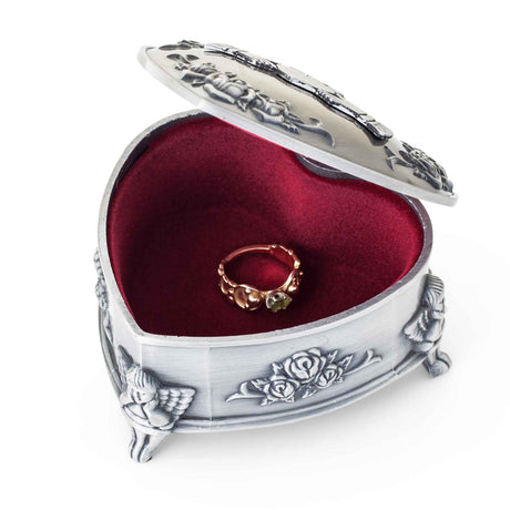 Heart Shaped Claddagh Pewter Jewelry Box - Creative Irish Gifts