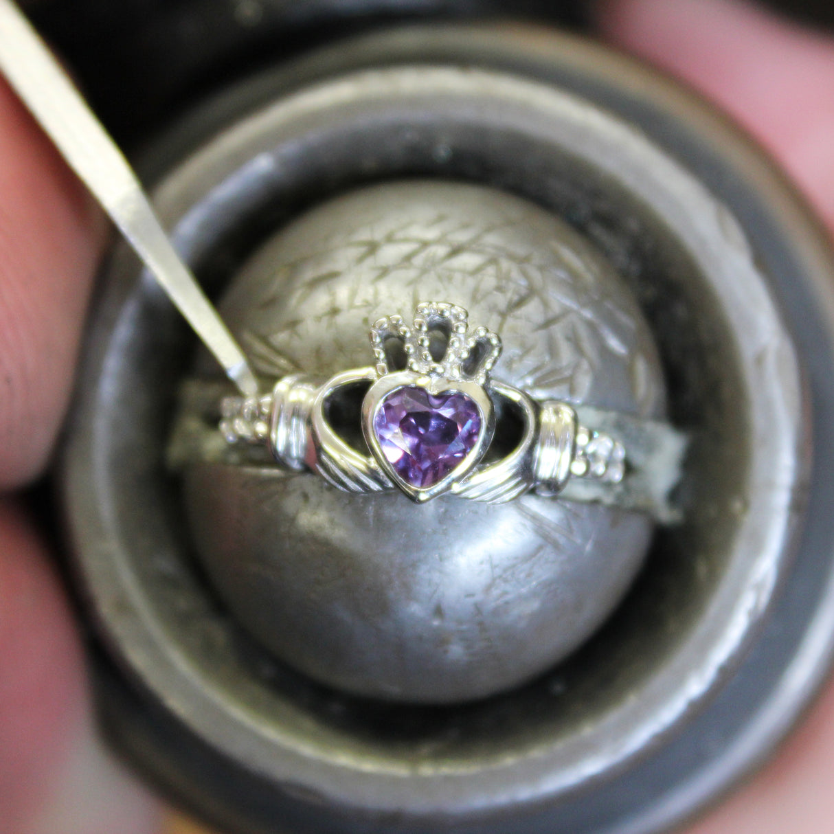 Irish Claddagh Ring - Sterling Silver with June Birthstone - Creative Irish Gifts