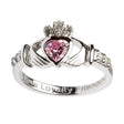 Irish Claddagh Ring-Sterling Silver with October Birthstone-Creative Irish gift