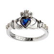 Irish Claddagh Ring - Sterling Silver with September Birthstone - Creative Irish Gifts