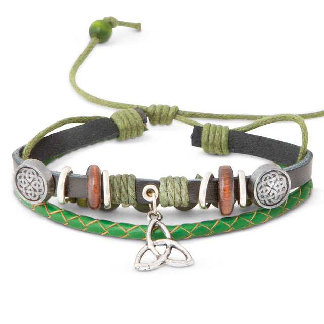 Trinity Knot Leather Bracelet - Creative Irish Gifts