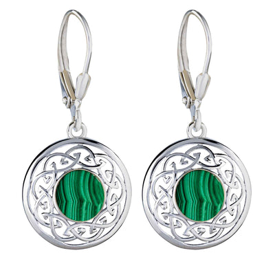Malachite Warrior Earrings - Creative Irish Gifts