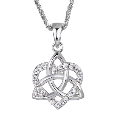 Trinity Knot Heart Necklace - Creative Irish Gifts