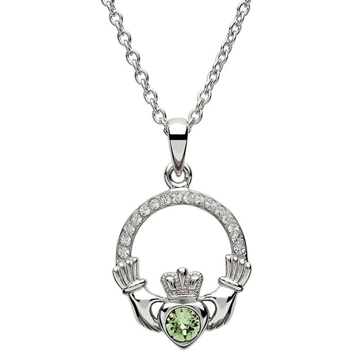 Claddagh Birthstone Necklace - Creative Irish Gifts