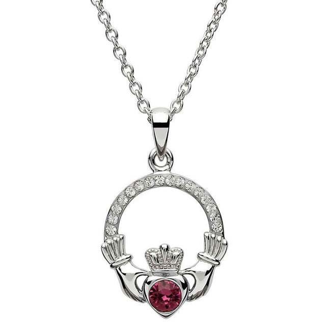 Claddagh Birthstone Necklace - Creative Irish Gifts