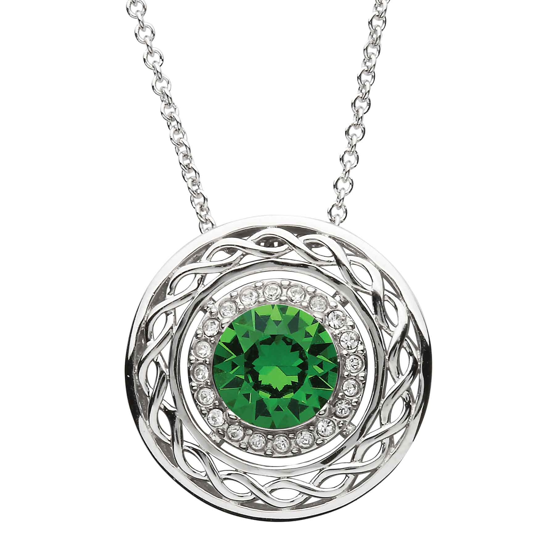 14K GOLD DIAMOND AND EMERALD CELTIC TREE OF LIFE NECKLACE Code: S46911 –  Kathleen's of Donegal