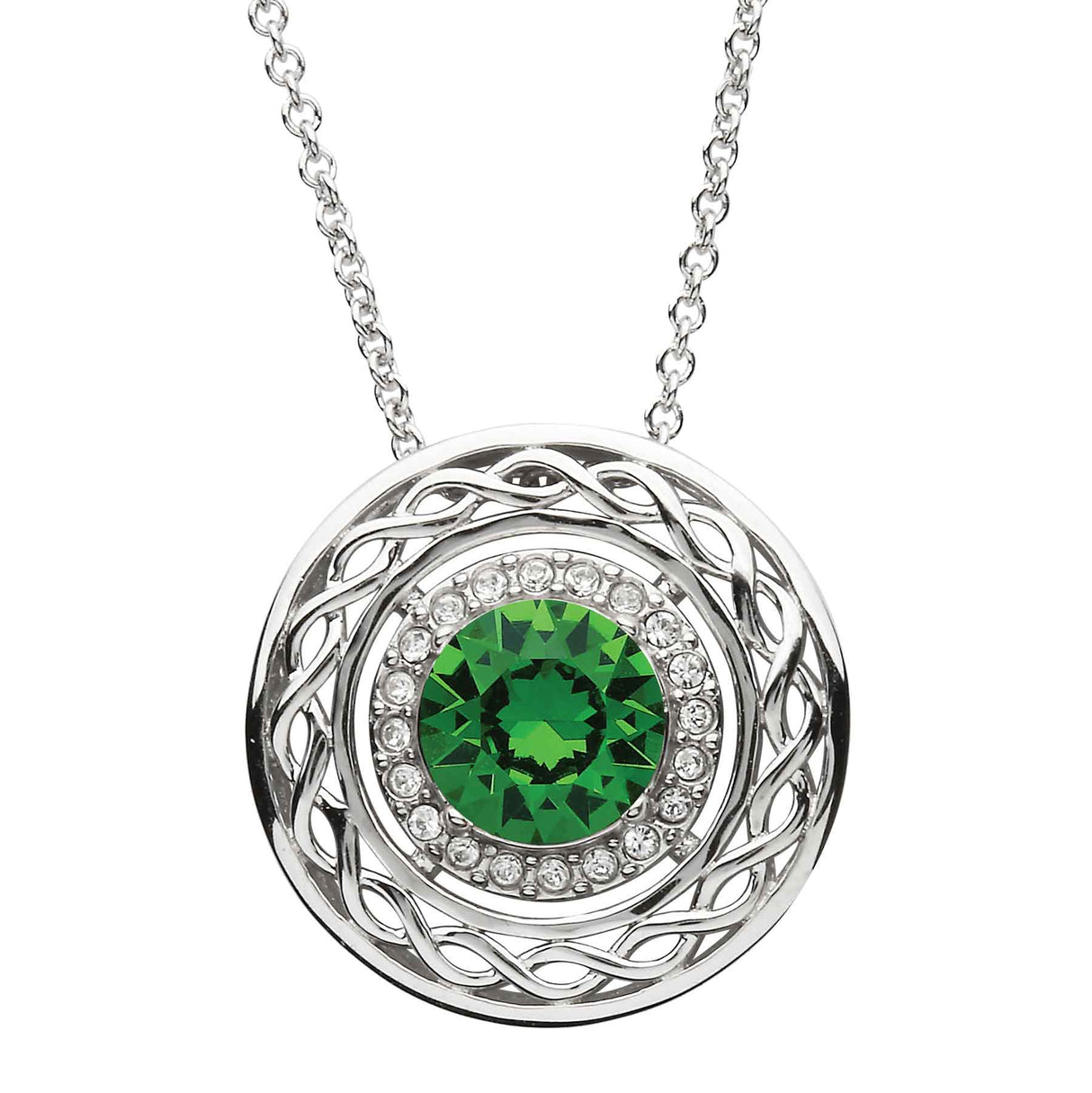Swarovski Celtic Emerald Necklace - Creative Irish Gifts