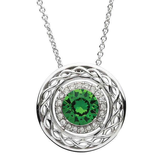 Swarovski Celtic Emerald Necklace - Creative Irish Gifts