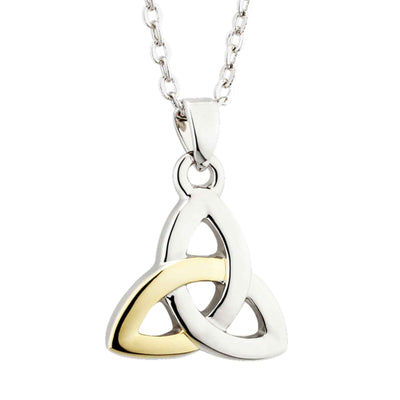Two-Tone Trinity Necklace - Creative Irish Gifts