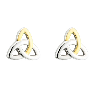 Two-Tone Trinity Earrings - Creative Irish Gifts