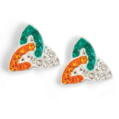 Ireland Flag Trinity Knot Earrings - Creative Irish Gifts