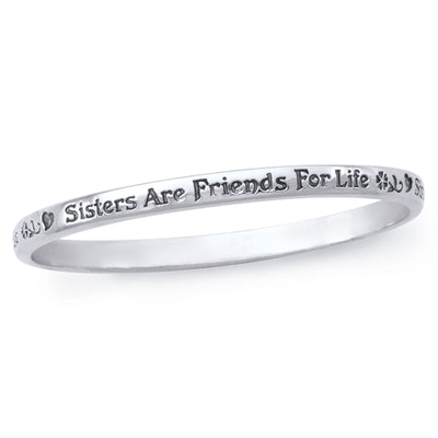 Sisters Message Bangle - Creative Irish Gifts