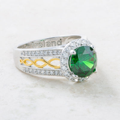 Sterling Silver Halo Ring - Creative Irish Gifts
