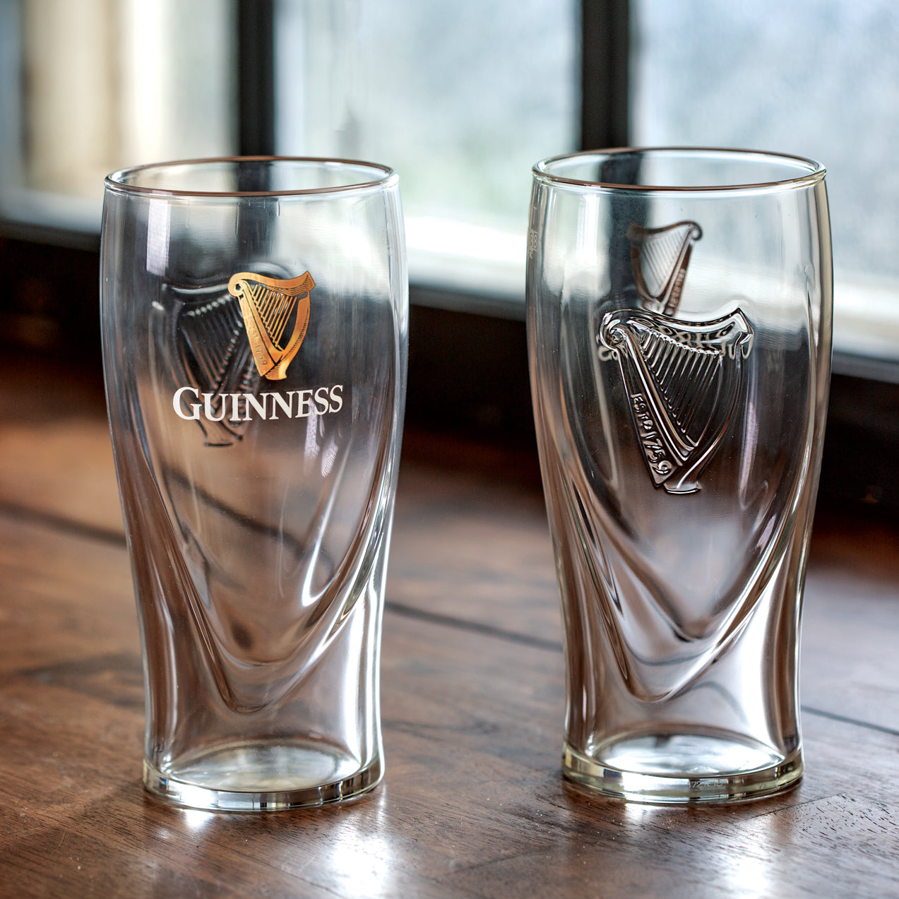 Guinness Embossed Gravity Pint Glasses - Set of 2 – Giggle's Gifts