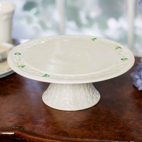 Belleek Shamrock Cake Stand - Creative Irish Gifts