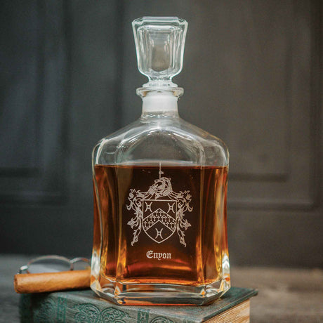 Personalized Coat of Arms Decanter - Creative Irish Gifts