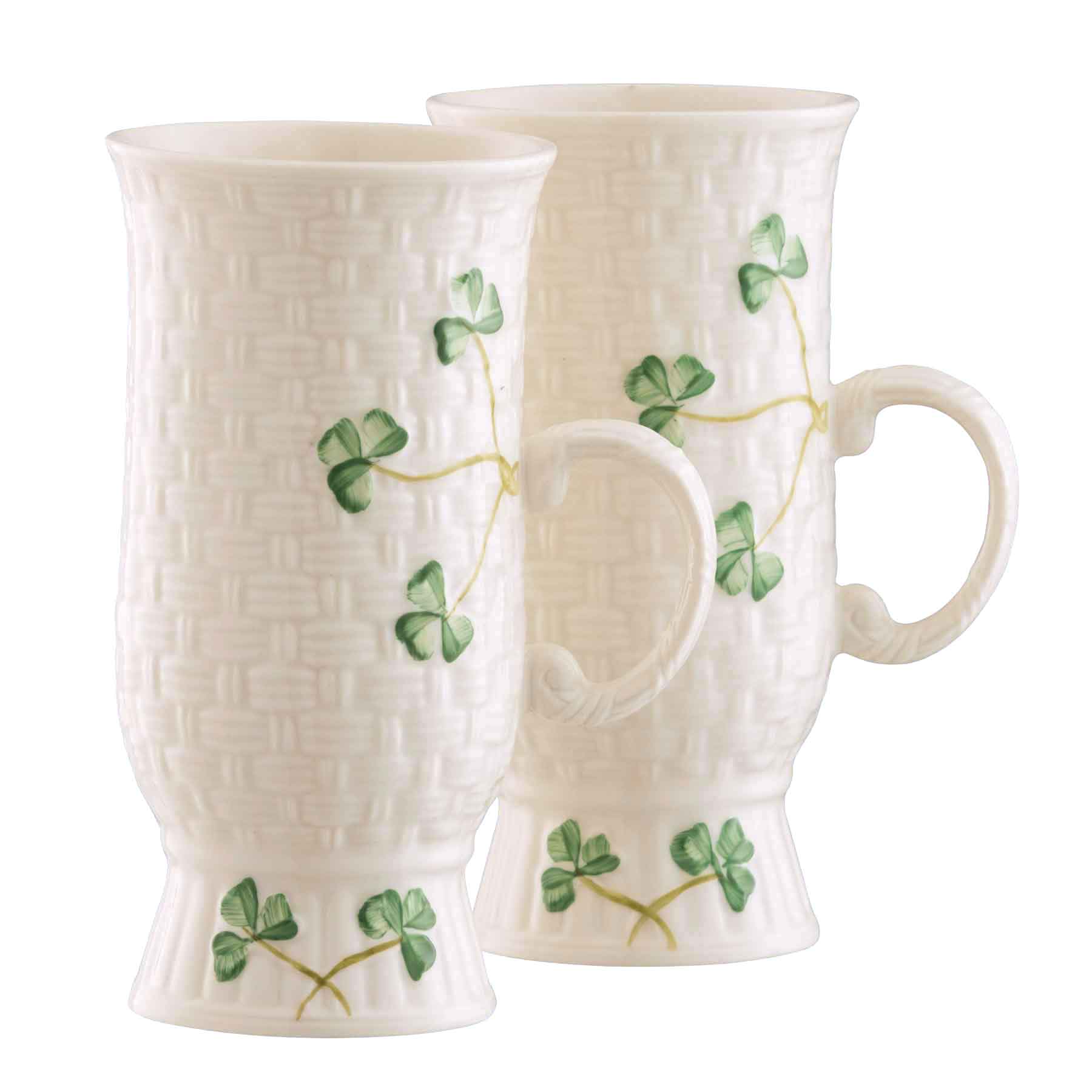 Belleek Shamrock Irish Coffee Mugs– Creative Irish Gifts