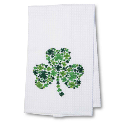 Embroidered Shamrock Tea Towel - Creative Irish Gifts