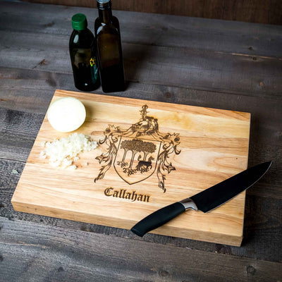 Coat of Arms Butcher Block Cutting Board - Creative Irish Gifts