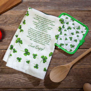 Irish Stew Tea Towel and Pot Holder - Creative Irish Gifts