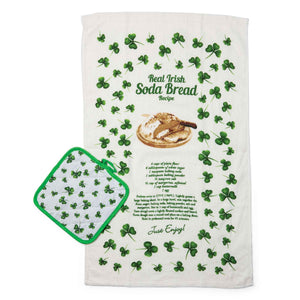 Irish Soda Bread Tea Towel and Pot Holder - Creative Irish Gifts