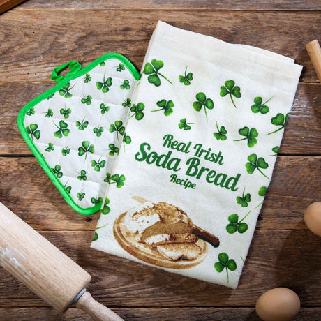 Irish Soda Bread Tea Towel and Pot Holder - Creative Irish Gifts