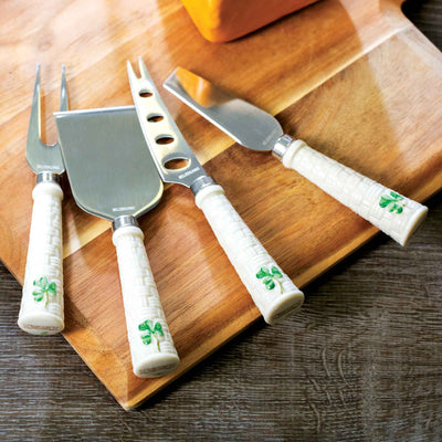 Belleek Shamrock  Collection Cheese Knives - Creative Irish Gifts