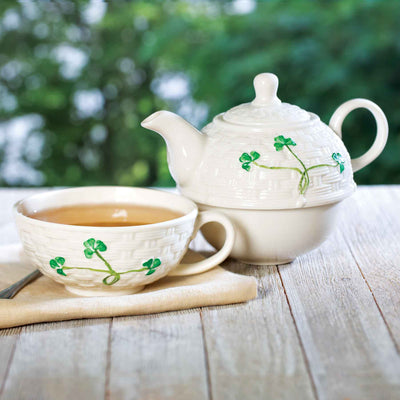 Belleek Shamrock Tea For One - Creative Irish Gifts