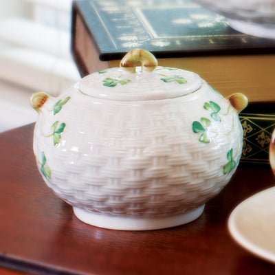 Belleek Shamrock Sugar Bowl - Creative Irish Gifts