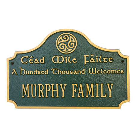 Personalized Céad Míle Fáilte Plaque - Creative Irish Gifts