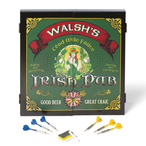 Personalized Irish Pub Cabinet Dartboard Set - Creative Irish Gifts