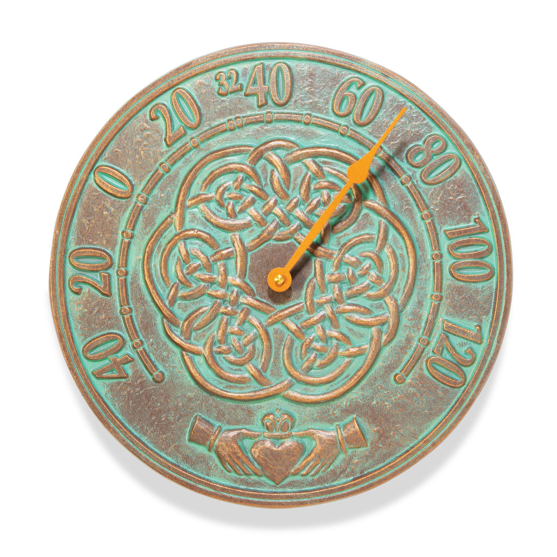 verdigris garden thermometer