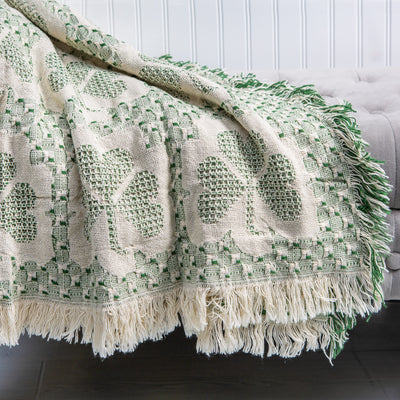 Shamrock Knit Throw Blanket - Creative Irish Gifts