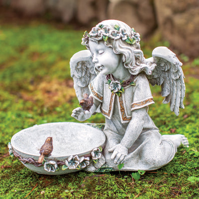 Solar Angel Bird Bath - Creative Irish Gifts