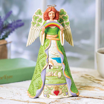 Jim Shore Irish Angel with Shamrock Wings - Creative Irish Gifts